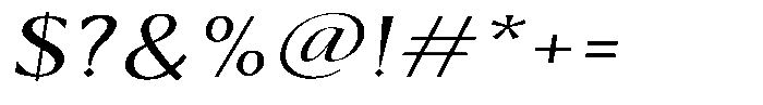 Kenisya Light Expanded Italic Font OTHER CHARS