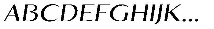 Kenisya Light Expanded Italic Font UPPERCASE