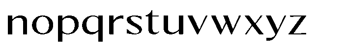 Kenisya Light Expanded Font LOWERCASE