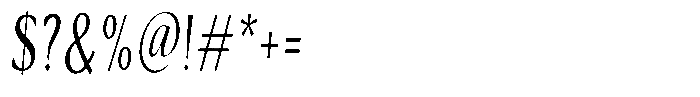 Kenisya Light Extra Condensed Italic Font OTHER CHARS