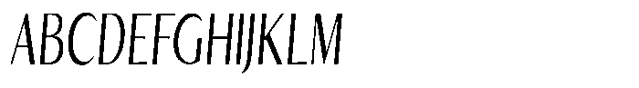 Kenisya Light Extra Condensed Italic Font UPPERCASE