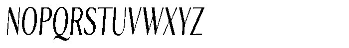 Kenisya Light Extra Condensed Italic Font UPPERCASE