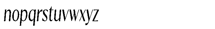 Kenisya Light Extra Condensed Italic Font LOWERCASE