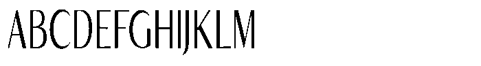 Kenisya Light Extra Condensed Font UPPERCASE