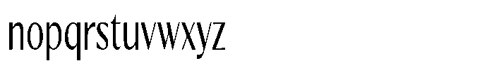 Kenisya Light Extra Condensed Font LOWERCASE