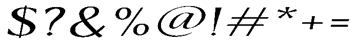 Kenisya Light Extra Expanded Italic Font OTHER CHARS