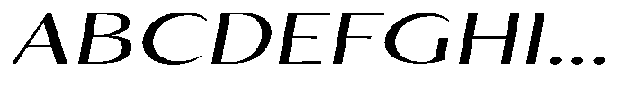 Kenisya Light Extra Expanded Italic Font UPPERCASE