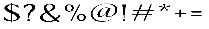Kenisya Light Extra Expanded Font OTHER CHARS