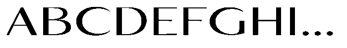Kenisya Light Extra Expanded Font UPPERCASE