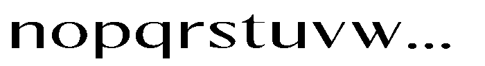 Kenisya Light Extra Expanded Font LOWERCASE