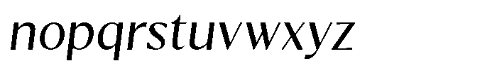 Kenisya Light Italic Font LOWERCASE