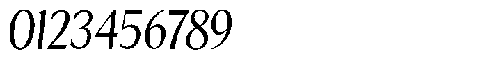 Kenisya Light Semi Condensed Italic Font OTHER CHARS