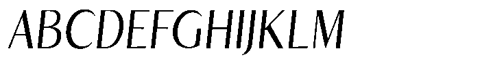 Kenisya Light Semi Condensed Italic Font UPPERCASE