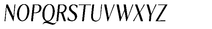 Kenisya Light Semi Condensed Italic Font UPPERCASE