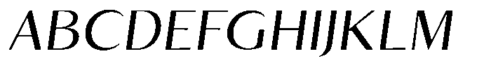 Kenisya Light Semi Expanded Italic Font UPPERCASE