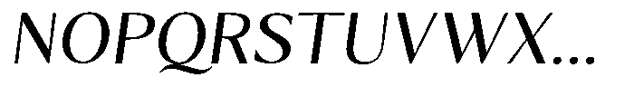 Kenisya Light Semi Expanded Italic Font UPPERCASE