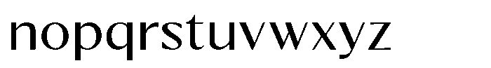 Kenisya Light Semi Expanded Font LOWERCASE