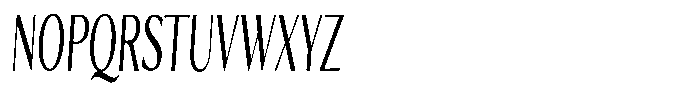 Kenisya Light Ultra Condensed Italic Font UPPERCASE