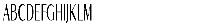 Kenisya Light Ultra Condensed Font UPPERCASE