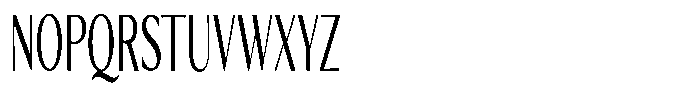 Kenisya Light Ultra Condensed Font UPPERCASE