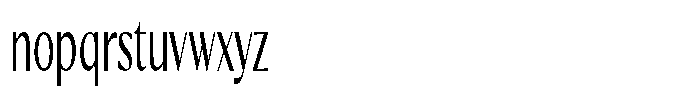Kenisya Light Ultra Condensed Font LOWERCASE