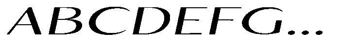 Kenisya Light Ultra Expanded Italic Font UPPERCASE