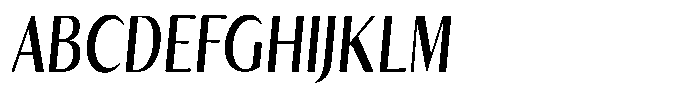 Kenisya Medium Condensed Italic Font UPPERCASE