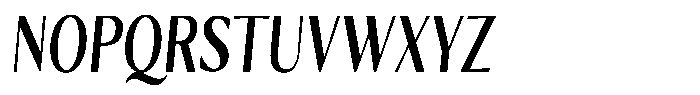 Kenisya Medium Condensed Italic Font UPPERCASE