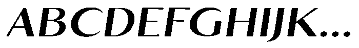 Kenisya Medium Expanded Italic Font UPPERCASE