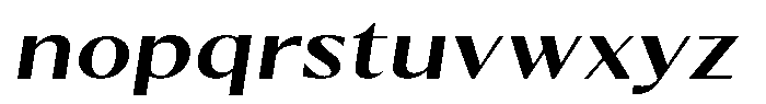 Kenisya Medium Expanded Italic Font LOWERCASE