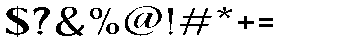 Kenisya Medium Expanded Font OTHER CHARS