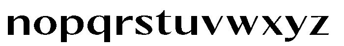 Kenisya Medium Expanded Font LOWERCASE
