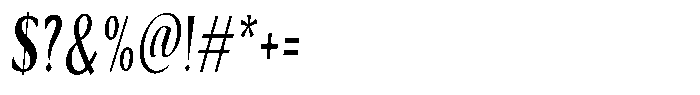 Kenisya Medium Extra Condensed Italic Font OTHER CHARS