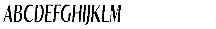Kenisya Medium Extra Condensed Italic Font UPPERCASE