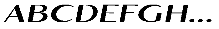 Kenisya Medium Extra Expanded Italic Font UPPERCASE