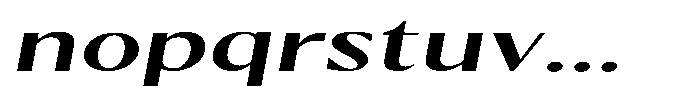 Kenisya Medium Extra Expanded Italic Font LOWERCASE