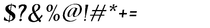 Kenisya Medium Italic Font OTHER CHARS