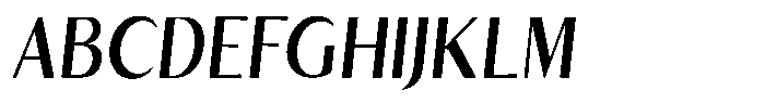 Kenisya Medium Semi Condensed Italic Font UPPERCASE