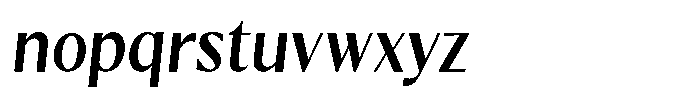Kenisya Medium Semi Condensed Italic Font LOWERCASE