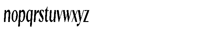 Kenisya Medium Ultra Condensed Italic Font LOWERCASE