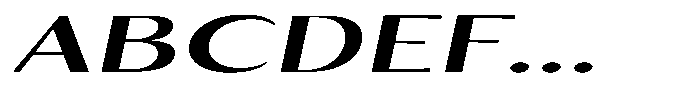Kenisya Medium Ultra Expanded Italic Font UPPERCASE