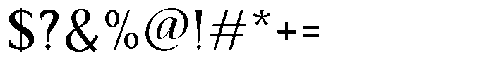 Kenisya Regular Font OTHER CHARS