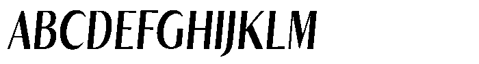 Kenisya Semi Bold Condensed Italic Font UPPERCASE