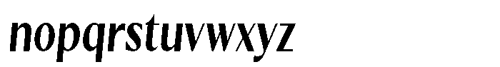 Kenisya Semi Bold Condensed Italic Font LOWERCASE
