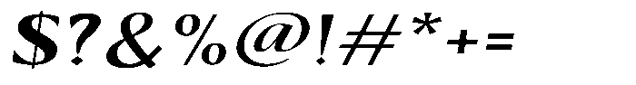 Kenisya Semi Bold Expanded Italic Font OTHER CHARS