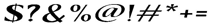 Kenisya Semi Bold Extra Expanded Italic Font OTHER CHARS