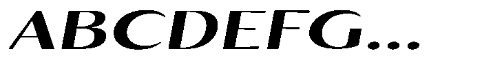 Kenisya Semi Bold Extra Expanded Italic Font UPPERCASE