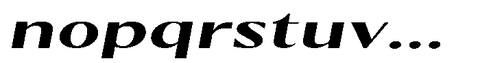 Kenisya Semi Bold Extra Expanded Italic Font LOWERCASE