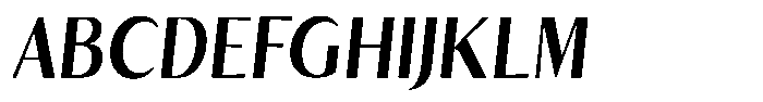 Kenisya Semi Bold Semi Condensed Italic Font UPPERCASE