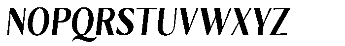 Kenisya Semi Bold Semi Condensed Italic Font UPPERCASE